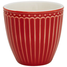 GreenGate Espresso Mokje / Mini latte cup Alice red H: 6,5cm GreenGate Espresso Mokje / Mini latte cup Alice red H: 6,5cm