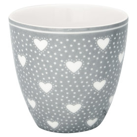 GreenGate Espresso Mokje / Mini latte cup Penny Grey H: 6,5cm GreenGate Espresso Mokje / Mini latte cup Penny Grey H: 6,5cm