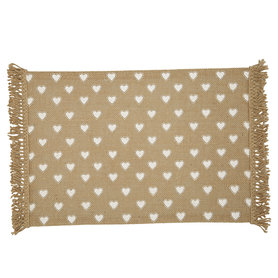 GreenGate Placemat Penny White w/Frings 30x45cm GreenGate Placemat Penny White w/Frings 30x45cm