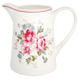 GreenGate Melkkan / Jug Elouise White 1L 