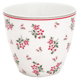 GreenGate Mokje / Latte cup Avery White H: 9cm GreenGate Mokje / Latte cup Avery White H: 9cm