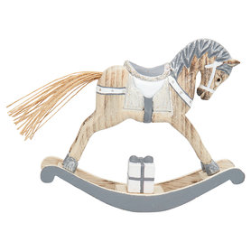 GreenGate Decoratie Paard Rocking Horse Grey Medium H:15cm GreenGate Decoratie Paard Rocking Horse Grey Medium H:15cm