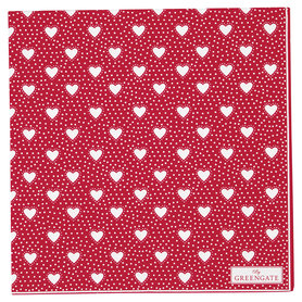 GreenGate Papieren Servet / Paper Napkin Penny Red large 20pcs GreenGate Papieren Servet / Paper Napkin Penny Red large 20pcs