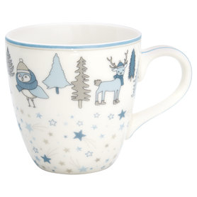 GreenGate Kinder Mok / Kids Plate Forrest Pale Blue H:8cm GreenGate Kinder Mok / Kids Plate Forrest Pale Blue H:8cm