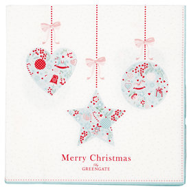 GreenGate Papieren Servet / Paper Napkin Sandie White large 20pcs GreenGate Papieren Servet / Paper Napkin Sandie White large 20pcs
