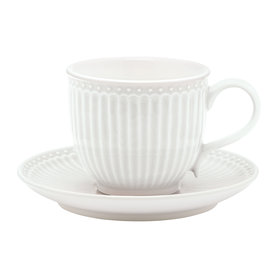 GreenGate Kop & Schotel / Cup & Saucer Alice White GreenGate Kop & Schotel / Cup & Saucer Alice White