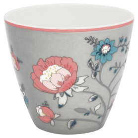 GreenGate Mokje / Latte cup Sienna Grey H: 9cm GreenGate Mokje / Latte cup Sienna Grey H: 9cm