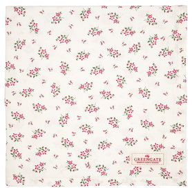 GreenGate Tafelkleed / Tablecloth Avery White 100x100cm GreenGate Tafelkleed / Tablecloth Avery White 100x100cm
