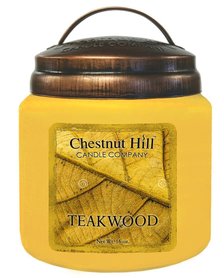 CHESTNUT HILL Candles Geurkaars met 2 lonten TEAKWOOD 450g  CHESTNUT HILL Candles Geurkaars met 2 lonten TEAKWOOD 450g
