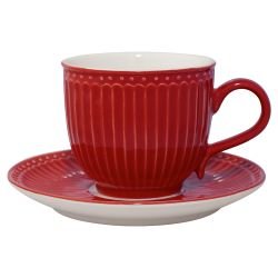 GreenGate Alice Red Kop & Schotel / Cup & Saucer 