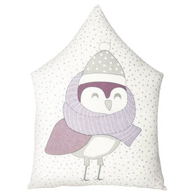 GreenGate Sierkussen Kinderkamer Owl Lavender Piece Printed 30x40cm GreenGate Sierkussen Kinderkamer Owl Lavender Piece Printed 30x40cm