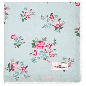 GreenGate Servet / Napkin with Lace Sonia Pale Blue 40x40cm GreenGate Servet / Napkin with Lace Sonia Pale Blue 40x40cm