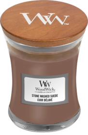 WoodWick® Stone Washed Suede Mini Candle
