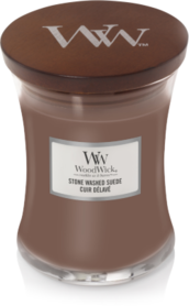 WoodWick® Stone Washed Suede Medium Candle