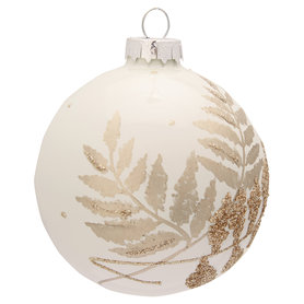 GreenGate Kerstbal / Christmas Ball glass Amira Gold hanging D:8cm GreenGate Kerstbal / Christmas Ball glass Amira Gold hanging D:8cm