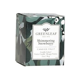 Greenleaf Candle Cube Shimmering Snowberry