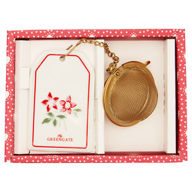 GreenGate Theezeef / Tea infuser Avery White L:21,5cm