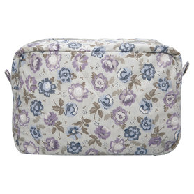 GreenGate Make-up Tas / Cosmetic Bag Beatrice Pale Grey Large 16x29cm  GreenGate Make-up Tas / Cosmetic Bag Beatrice Pale Grey Large 16x29cm