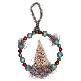 GreenGate Kerstboomhanger Glass Pearl Ornament w/tree white small GreenGate Kerstboomhanger Glass Pearl Ornament w/tree white small
