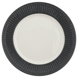 GreenGate Dinerbord / Dinner plate Alice Dark Grey D: 26,5 cm GreenGate Dinerbord / Dinner plate Alice Dark Grey D: 26,5 cm