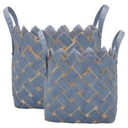 GreenGate Mand / Basket Dusty Blue set of 2 ass GreenGate Mand / Basket Dusty Blue set of 2 ass