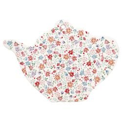 GreenGate Onderzetter / Coaster Teapot Clementine White 17x24cm GreenGate Onderzetter / Coaster Teapot Clementine White 17x24cm