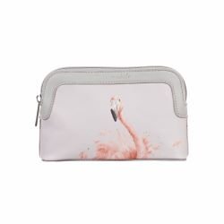 Wrendale Make-up tas klein - Flamingo