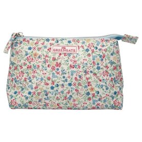 GreenGate Make-up tas / Cosmetic bag small Sophia White H:11cm GreenGate Make-up tas / Cosmetic bag small Sophia White H:11cm
