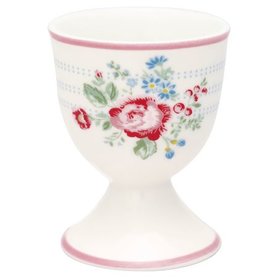 GreenGate Eierdop / Egg cup Henrietta White H:6,5cm GreenGate Eierdop / Egg cup Henrietta White H:6,5cm