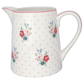 GreenGate Melkkan / Jug Eja White 0,5L  GreenGate Melkkan / Jug Eja White 0,5L