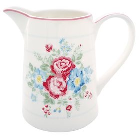 GreenGate Melkkan / Jug Henrietta White 1L  GreenGate Melkkan / Jug Henrietta White 1L