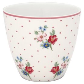 GreenGate Mokje / Latte cup Eja White H: 9cm GreenGate Mokje / Latte cup Eja White H: 9cm
