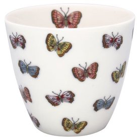 GreenGate Mokje / Latte cup Maisie White H: 9cm GreenGate Mokje / Latte cup Maisie White H: 9cm