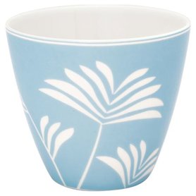 GreenGate Mokje / Latte cup Maxime Dusty Blue H: 9cm GreenGate Mokje / Latte cup Maxime Dusty Blue H: 9cm