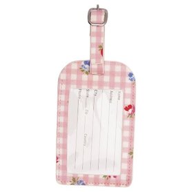 GreenGate Koffer Label / Luggage Tag Viola Check Pale Pink GreenGate Koffer Label / Luggage Tag Viola Check Pale Pink
