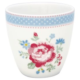 GreenGate Espresso Mokje / Mini latte cup Evie White H: 6,5cm GreenGate Espresso Mokje / Mini latte cup Evie White H: 6,5cm