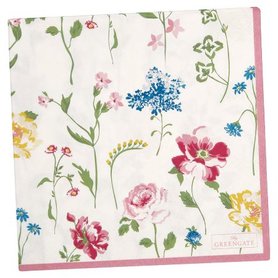 GreenGate Papieren Servet / Paper Napkin Thilde White large 20pcs GreenGate Papieren Servet / Paper Napkin Thilde White large 20pcs