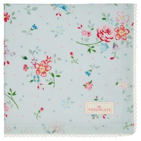 GreenGate Servet / Napkin with Lace Belle Pale Blue 40x40cm GreenGate Servet / Napkin with Lace Belle Pale Blue 40x40cm