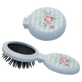 GreenGate Compactspiegel Rond met Borstel 'Henrietta Pale Blue