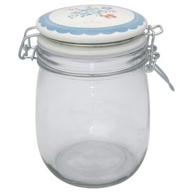 GreenGate Voorraad Pot / Storage Jar Henrietta Pale Blue 0,75L GreenGate Voorraad Pot / Storage Jar Henrietta Pale Blue 0,75L