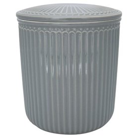 GreenGate Voorraad Pot / Storage Jar Alice Stone Grey Medium GreenGate Voorraad Pot / Storage Jar Alice Stone Grey Medium