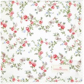 GreenGate Servet / Napkin with Lace Carly White 40x40cm GreenGate Servet / Napkin with Lace Carly White 40x40cm