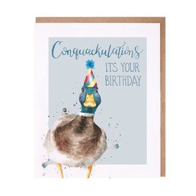 Wrendale 'Conquackulations' birthday card