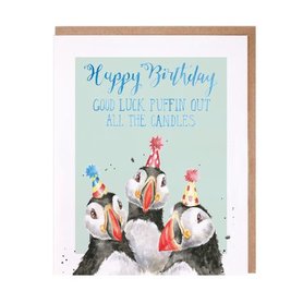 Wrendale Birthdaycard Penguin "Birthday Candles" card