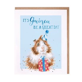 Wrendale Birthdaycard 'Guinea be a great day' 