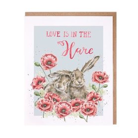 Wrendale Wens-/ Vriendschapskaart Haas "Love is in the Hare" Wrendale Wens-/ Vriendschapskaart Haas "Love is in the Hare"