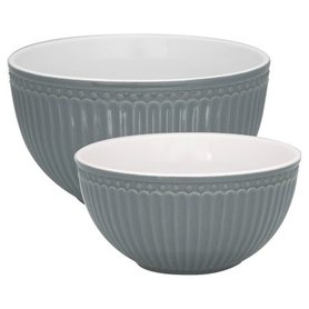 GreenGate serveer schalen set/2 Alice Stone Grey  GreenGate serveer schalen set/2 Alice Stone Grey