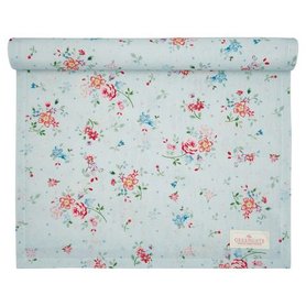 GreenGate Tafelloper / Tablerunner Belle Pale Blue 45x140cm GreenGate Tafelloper / Tablerunner Belle Pale Blue 45x140cm