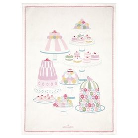 GreenGate Theedoek / Tea towel Tenna White 50x70cm GreenGate Theedoek / Tea towel Tenna White 50x70cm