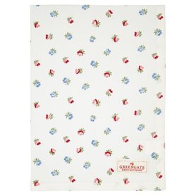GreenGate Theedoek / Tea towel Viola White 50x70cm GreenGate Theedoek / Tea towel Viola White 50x70cm